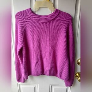 Tahari Purple Sweater XS Soft Knit Lightweight Pullover